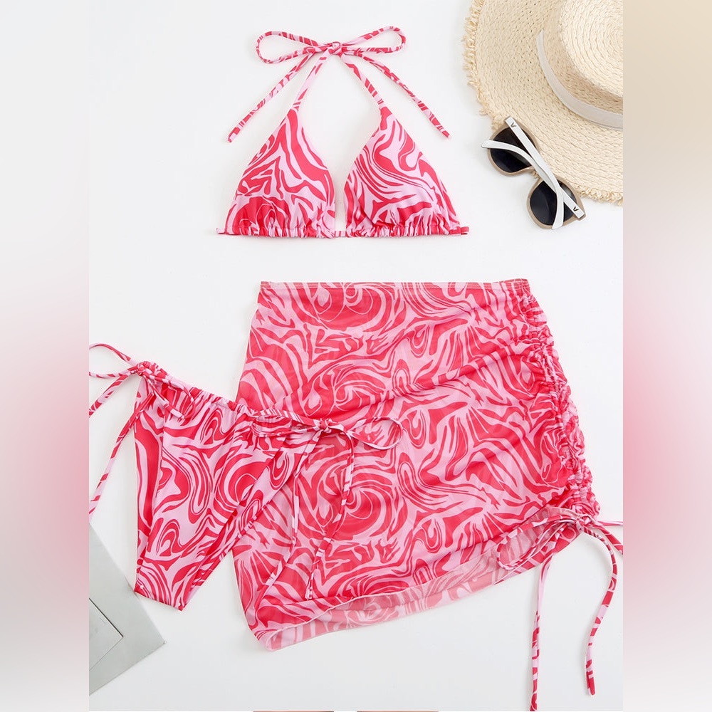 Pink bikini set super cute never worn
